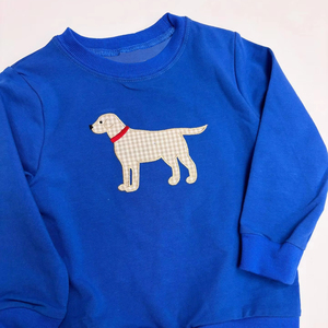 BT1333 RTS เสื้อพิมพ์ลายลูกสุนัขแนวตะวันตกแขนยาวสำหรับเด็กชายวัยหัดเดินสีน้ำเงิน - Product Image 1