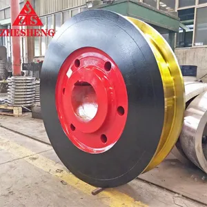 250-1200mm European Type Crane Rail Wheel Single Rim Double Rim Casting Crane Wheel