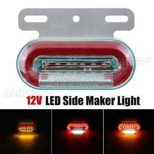 Feux de position latéraux 12 LED 12V / 24V, feux extérieurs de voiture, lampes indicatrices de signalisation, feux arrière d'avertissement, 3 modes, remorque, camion, poids lourd - Product Image 4