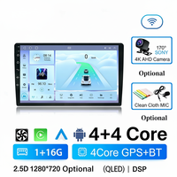Radio Universal para Auto con Pantalla IPS de 9 Pulgadas, 4+4 Núcleos, Android, GPS, Amplificador, Carplay, Android Auto, Reproductor de DVD