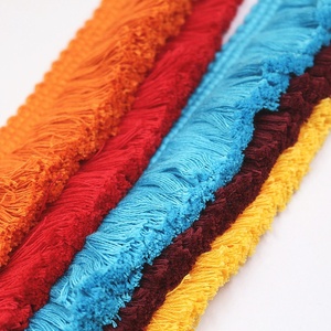 Fita Decorativa de Renda de Algodão de 3,8cm, Acessórios de Renda com Franjas Beiges Espessas - Product Image 2