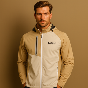 Chaqueta de golf impermeable de rendimiento de lujo para hombre, logotipo personalizado, alta calidad, ligera, atlética, soporte para exteriores, colocación frontal fina - Product Image 1