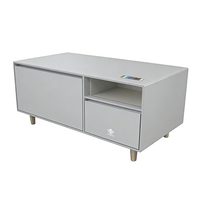Table basse intelligente avec réfrigérateur, écran tactile, mini chargeur sans fil, port USB, mobilier pour hôtel, maison, salon
