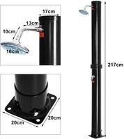2024 38L assemblage simple jardin colonne de douche solaire piscine bord de mer sable plage panneau de douche salle de bain outils extérieurs