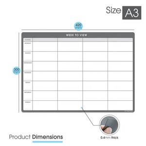 Planificateur hebdomadaire <span class=keywords><strong>magnétique</strong></span> en acier inoxydable A3, organisateur et tableau blanc entièrement personnalisé pour la famille/affaires, planification de <span class=keywords><strong>repas</strong></span> - Product Image 2