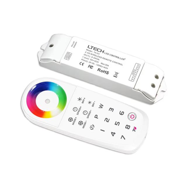 For Constant Voltage Wireless Receiver Remote Control 2.4G Sync/Partition RGBW 30M Range 5-Year Warranty