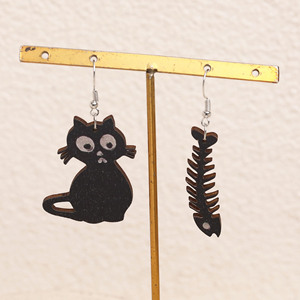 ตุ้มหูอะคริลิครูปแมวน่ารักรูปแมวใหม่รักษาสิ่งแวดล้อมแบบใหม่ - Product Image 2