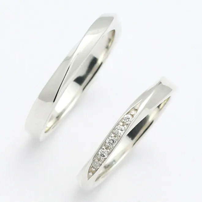 Japanese premium natural diamond platinum women mens wedding rings