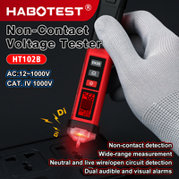 Testeur de tension CA sans contact Habotest HT102B 12-1000V avec affichage, détection de fil sous tension et neutre, détecteur de point de rupture CAT IV, garantie 1 an