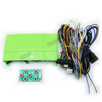 Machine de jeu vidéo d'arcade de course adaptée aux enfants HD Tour de voiture en plastique en métal pour centres de jeux avec connexion de potentiomètre de frein