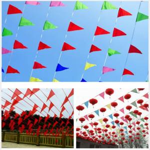 Banderas Triangulares Ronda de Nailon Coloridas para Decoración de Festivales y Actividades Promocionales - Product Image 3