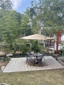Sombrilla Moderna de Aluminio Impermeable para Exteriores de 2.7M para Hotel, Jardín, Patio, <span class=keywords><strong>Playa</strong></span> y Parque - Product Image 3