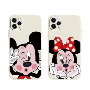 Full Protection Mickey Mouse Phone Case TPU Silicone Cover for iPhone 14 13 12 11 8 7 X