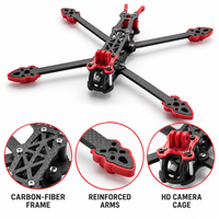 Drone FPV Tianqiong MARK4 HD 7 pouces, châssis en fibre de carbone, support de caméra numérique VTX, bras renforcés, kit de cadre de quadricoptère DIY CE