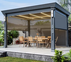 Gazebo de jardin de toit d'auvent de patio imperméable Lourverd Pergola bioclimatique en aluminium - Product Image 2
