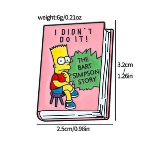 Broches Esmaltados de Aleación de Zinc Unisex con Diseños Nuevos al por Mayor, Broches de Anime Simpson para Decoración de Ropa DIY - Product Image 5