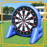 En stock : Parcours d'obstacles gonflable géant d'extérieur, jeu de fléchettes de football, en PVC, certifié CE, jeux interactifs populaires pour événements