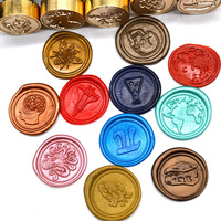 Perles de cire en laiton avec manche en bois pour sceau de cire personnalisé avec votre propre logo