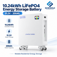 Batterie solaire au lithium 51,2 V 200 Ah LiFePO4, solution de stockage d'énergie pour applications résidentielles et commerciales