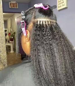 Extensions de cheveux de qualité supérieure, vierges, non traitées, alignées sur les cuticules, kératine micro-link, pointes I et U, cheveux crépus bouclés, cheveux Remy pour femmes - Product Image 1