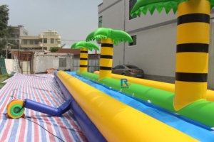 Lớp thương mại <span class=keywords><strong>Inflatable</strong></span> lướt nước trượt N trượt ngoài trời rừng chủ đề trượt trượt bơm hơi với hồ bơi - Product Image 4
