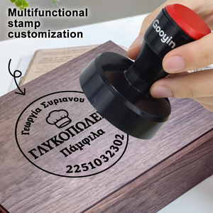 <span class=keywords><strong>Tampon</strong></span> encreur rond personnalisé Gooyin, <span class=keywords><strong>tampon</strong></span> nominatif et d'adresse familial pour l'envoi postal, le bureau, le scrapbooking, la papeterie DIY - Product Image 2