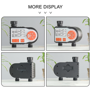 Temporizador de riego automático, temporizador de irrigación de plástico inteligente, resistente al agua, con batería verde, estándar europeo y americano - Product Image 2