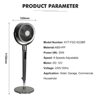 Ventilateur sur pied électrique 12 pouces 30W à forte circulation d'air, prix d'usine, vente chaude, avec garantie d'un an