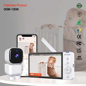 Caméra de surveillance sans fil pour bébé avec capteur de température, détection des pleurs, berceuses, moniteur bébé sécurisé sans Wi-Fi - Product Image 1