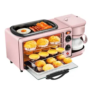 Nouvelle machine à petit-déjeuner multifonctionnelle Four de cuisson Machine à petit-déjeuner électrique 3 en 1