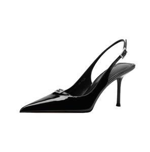 Sandali con Tacco Alto 2025 Personalizzati, Alta Qualità, Fatti a Mano, in Vera Pelle Nera, Argento e Bianca - Product Image 2