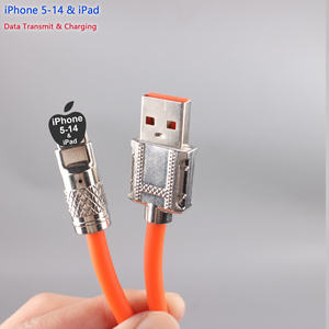 Cable de Carga USB a <span class=keywords><strong>iPhone</strong></span> de 1m 1.5m, Color Naranja, Cable de Transferencia de Datos para iPad, <span class=keywords><strong>Precio</strong></span> de Fábrica, PVC Duradero, Compatible con Modelos Antiguos de <span class=keywords><strong>iPhone</strong></span> y iPad - Product Image 2