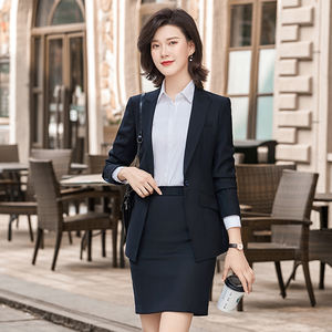 بدلة نسائية راقية لمديرات الفنادق، بليزر وبنطلون احترافي للأعمال، زي موحد لموظفي الاستقبال في مجال الضيافة - Product Image 4