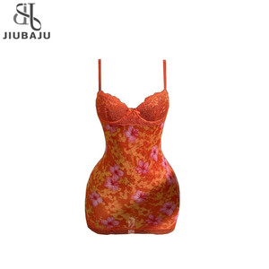 chinese dress ladies Rose Pattern Sequin Lace Up Back Bodycon Dress Junior / 0 / Red main image 0