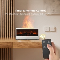 Humidificateur créatif à effet de flamme, diffuseur d'aromathérapie, humidificateur ultrasonique avec télécommande et minuterie
