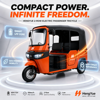 Tricycle électrique pour passagers, 60V/72V, véhicule à trois roues fermé, tricycle Dudu avec capacité de charge de 400 kg