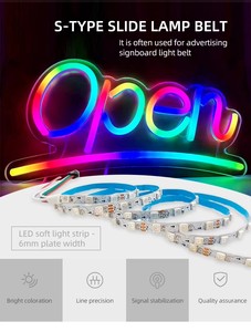 Tira de Luces LED Flexible Tipo S de 6mm, Direccionable, 5050 RGBIC <span class=keywords><strong>WS2812B</strong></span> <span class=keywords><strong>5V</strong></span>, Forma de S, 60led/m, para Letreros Luminosos DIY, Gran Venta - Product Image 4