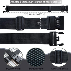 Correas de equipaje ajustables con cerradura de combinación Cinturones de <span class=keywords><strong>maleta</strong></span> para <span class=keywords><strong>viajes</strong></span> - Product Image 5