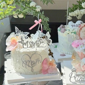 Decoración para Pastel del Día <span class=keywords><strong>de</strong></span> la Madre, Mariposa con Diamantes, Adorno para Pastel <span class=keywords><strong>de</strong></span> Mamá, Decoración para Pastel <span class=keywords><strong>de</strong></span> Madres - Product Image 1