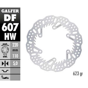 Galfer Shark Gas Gas MC 125 21-25 Disco Freno posteriore 5 mm dischi Freno - Product Image 1