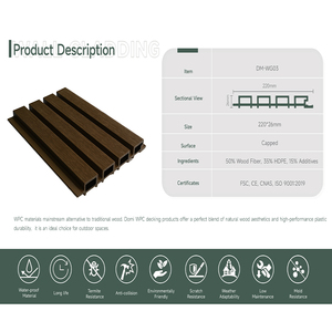 WPC Wandpaneel für den Außenbereich, WPC Wandverkleidung für Außen, Holz-Kunststoff-Verbundstoff Verkleidungspaneele für Außenwände zum Fabrikpreis - Product Image 6