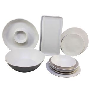 Vajilla de Melamina Mate de Color Personalizado, Platos Reutilizables con Aspecto de Gres - Product Image 6