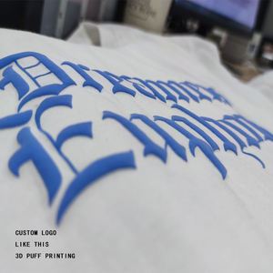 T-shirts de haute qualité 100% coton OEM, votre marque, impression 3D en relief, logo personnalisé, unisexe, manches courtes, t-shirts pour hommes, grandes tailles - Product Image 2