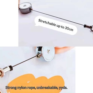 Llavero Retráctil al por Mayor con Anillo de Movimiento de Recogida Automática, Soporte Antirrobo para Tarjetas de Identificación, Organizador Antirrobo - Product Image 3