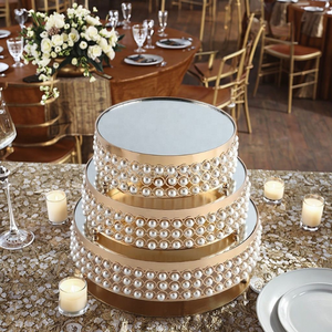 Support à gâteau en métal, plateau à gâteau miroir, plateau à dessert <span class=keywords><strong>pour</strong></span> fête <span class=keywords><strong>d</strong></span>'anniversaire, plateau rond <span class=keywords><strong>pour</strong></span> pâtisserie, <span class=keywords><strong>décoration</strong></span> <span class=keywords><strong>de</strong></span> mariage - Product Image 4