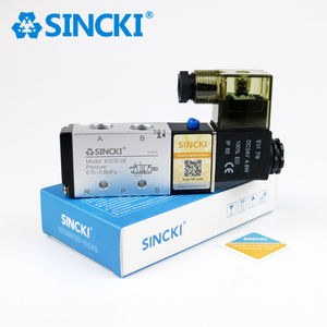 空气系统机械用高品质4V210-08铝合金电磁阀220伏24VDC直流 - Product Image 1