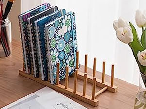 Soporte organizador <span class=keywords><strong>de</strong></span> bambú para <span class=keywords><strong>platos</strong></span>, cuencos, tazas, libros, tapas <span class=keywords><strong>de</strong></span> ollas, tablas <span class=keywords><strong>de</strong></span> cortar, escurreplatos y accesorios <span class=keywords><strong>de</strong></span> cocina - Product Image 5