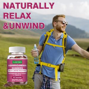 Venta al por mayor de fábrica Ashwagandha Gummies Equilibra tus emociones con vitamina <span class=keywords><strong>D</strong></span> Ashwagandha Root Extract Candy Gummies - Product Image 5