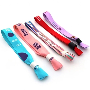 Pulseras Tejidas de Alta Calidad Personalizadas para Regalos de Boda para Invitados, Muñequeras de Tela para Fiestas, Eventos y Conciertos - Product Image 1