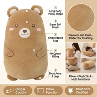 Coussin en peluche personnalisé en forme d'animal, oreiller en peluche mignon ours renard lapin, poupée douce, cadeau pour enfants, décoration intérieure